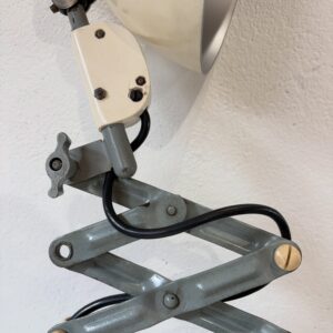 industrialna lampa nożycowa prod. veb zweckleuchtenbau dresden, niemcy 1950s industrialna lampa nożycowa prod. veb zweckleuchtenbau dresden, niemcy 1950s
