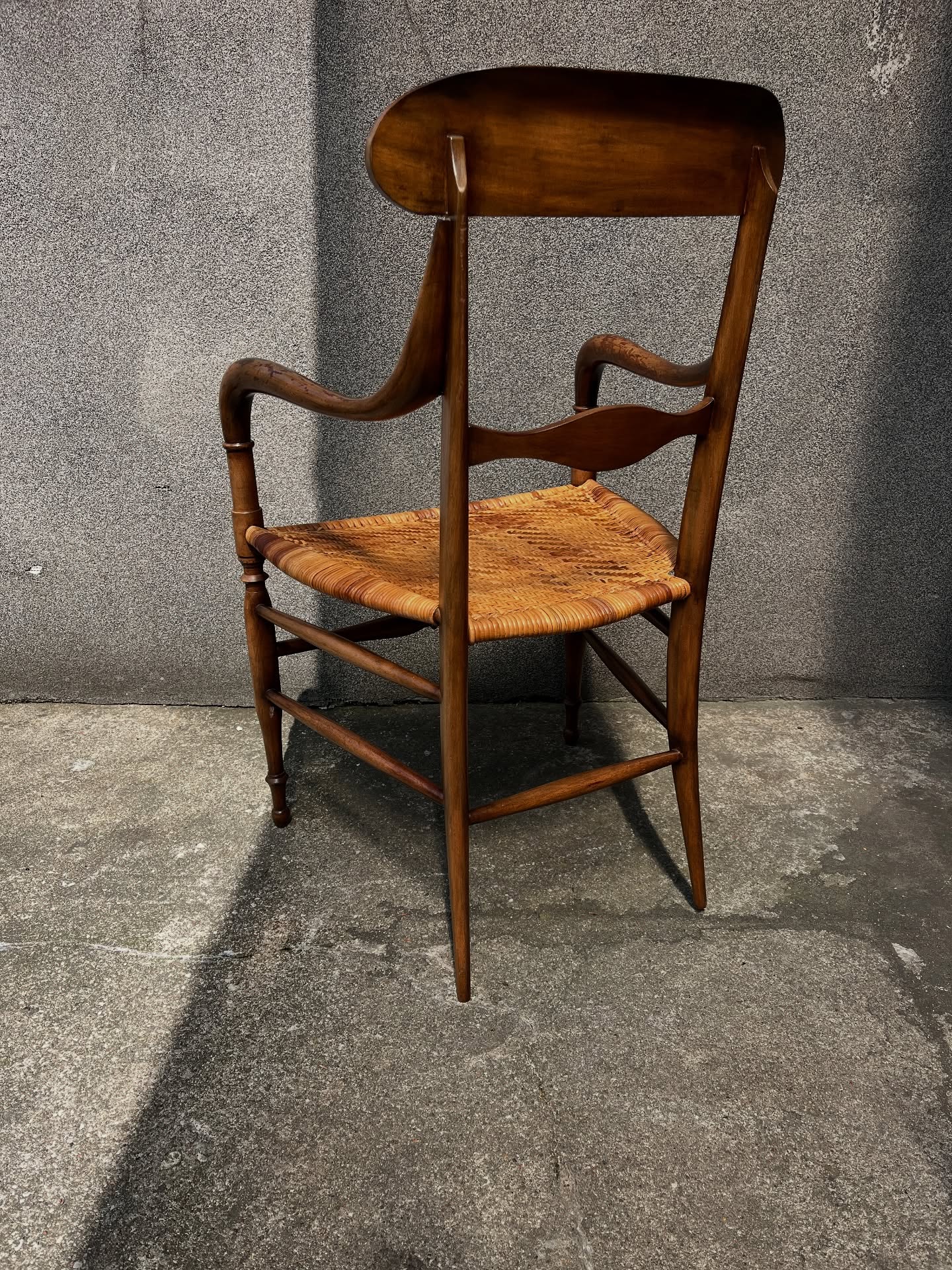 krzesło z drewna różanego proj. fratelli levaggi dla chiavari, włochy 1950s krzesło z drewna różanego proj. fratelli levaggi dla chiavari, włochy 1950s