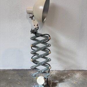 industrialna lampa nożycowa prod. veb zweckleuchtenbau dresden, niemcy 1950s